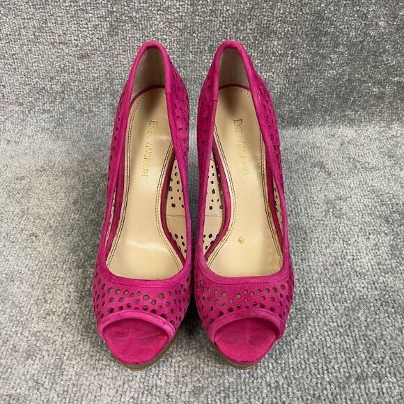 Enzo Angiolini Women’s 8M 5 inch Platform Stilettos Heels Perforated Pink Open - Picture 2 of 8